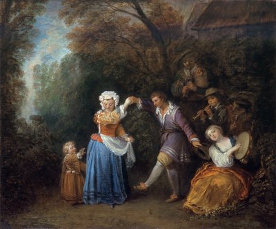Country tanec od Jean Antoine Watteau