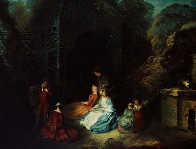 Flétnista od Jean Antoine Watteau