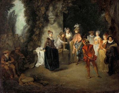 Francouzská komedie, po roce 1716 od Jean Antoine Watteau