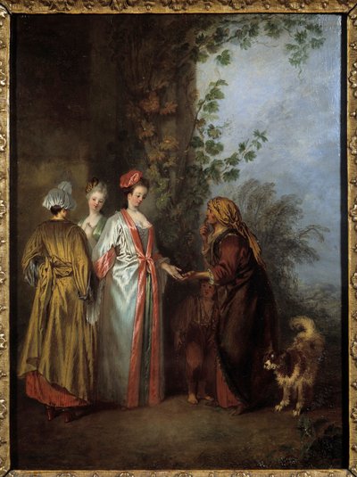 Věštkyně. Obraz Jean-Antoine Watteau (1684-1721) od Jean Antoine Watteau
