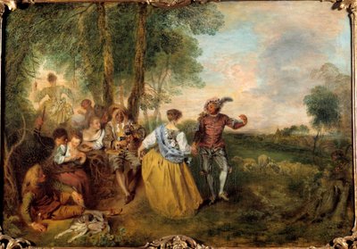 Pastýři. Obraz Jean Antoine Watteau (1684-1721) od Jean Antoine Watteau