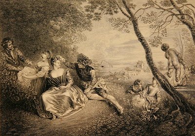 Zábava Champetres od Jean Antoine Watteau