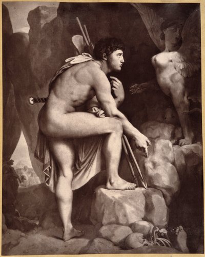 Oidipus se Sfingou podle Ingrese. od Jean Auguste Dominique (after) Ingres