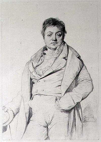 Portrét muže od Jean Auguste Dominique (after) Ingres