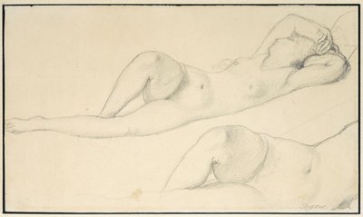 Ležící ženský akt, od Jean Auguste Dominique Ingres