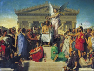 Apoteóza Homera, 1827 od Jean Auguste Dominique Ingres