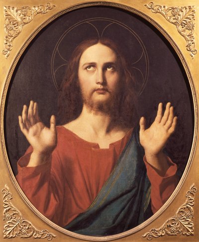 Kristus, Jean Auguste Dominique Ingres (1780-1867), olej na plátně, 80x66 cm. od Jean Auguste Dominique Ingres