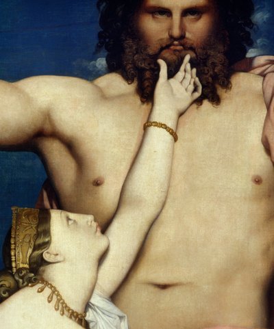 Detail “” Jupiter a Thetis”” Obraz Jean Auguste Dominique Ingres (1780-1867) 1811 Sun. 3,2x2,6 m Aix en Provence, Musee Granet od Jean Auguste Dominique Ingres