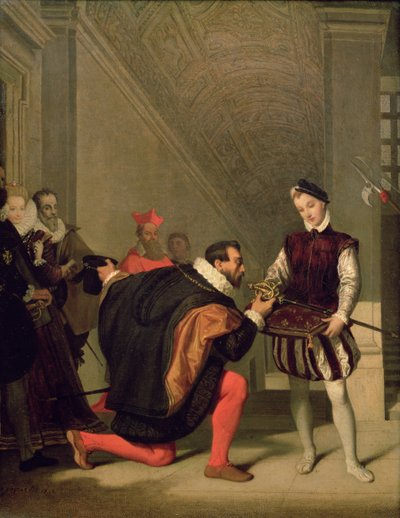 Don Pedro de Toledo (1484-1553) Líbání meče Jindřicha IV. (1553-1610) 1819 od Jean Auguste Dominique Ingres