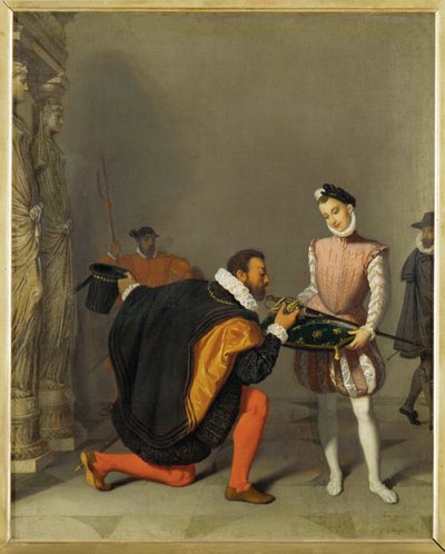 Don Pedro de Toledo líbá meč francouzského krále Jindřicha IV (malba na plátně) od Jean Auguste Dominique Ingres