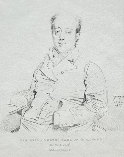 Frederic 5. hrabě z Guilfordu od Jean Auguste Dominique Ingres
