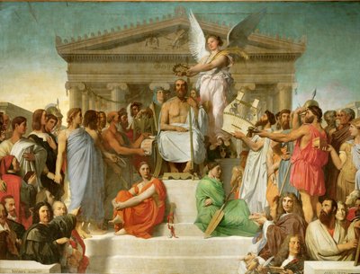Homer deifie - Homérova apoteóza ... od Jean Auguste Dominique Ingres