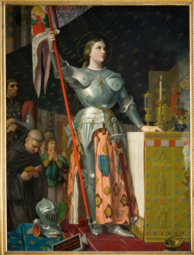 Johanka z Arku při korunovaci krále Karla VII. v katedrále v Remeši... od Jean Auguste Dominique Ingres