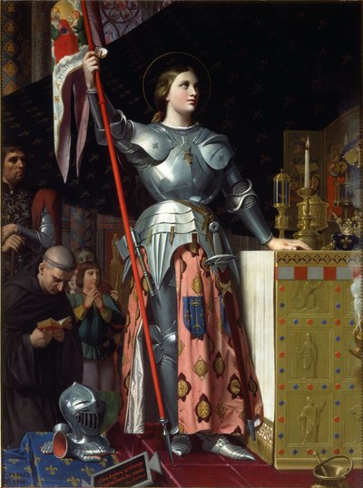 Johanka z Arku při korunovaci Karla VII. v katedrále v Remeši v roce 1429 od Jean Auguste Dominique Ingres