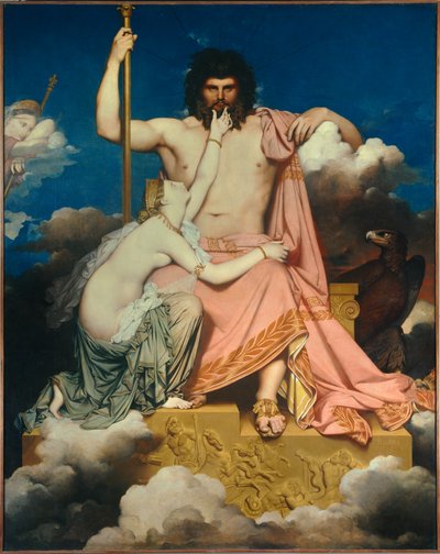Obraz Jupiter a Thetis od Jean Auguste Dominique Ingres (1780-1867) 1811 Sun. 3,2x2,6 m Aix en Provence, Musee Granet od Jean Auguste Dominique Ingres