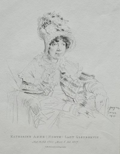 Katherine Anne Lady Glenbervie od Jean Auguste Dominique Ingres