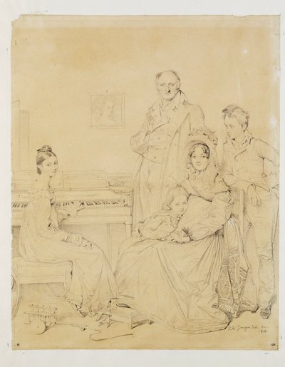 La famille Stamaty ... od Jean Auguste Dominique Ingres