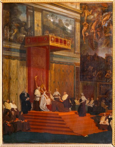 Papež Pius VII. drží kapli. 1820 ... od Jean Auguste Dominique Ingres