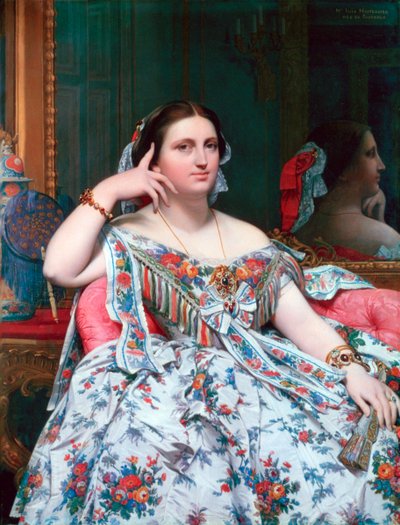 Madame Moitessier, 1856 od Jean Auguste Dominique Ingres