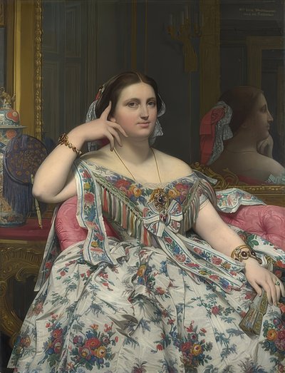 Madame Moitessier. 1856 od Jean Auguste Dominique Ingres