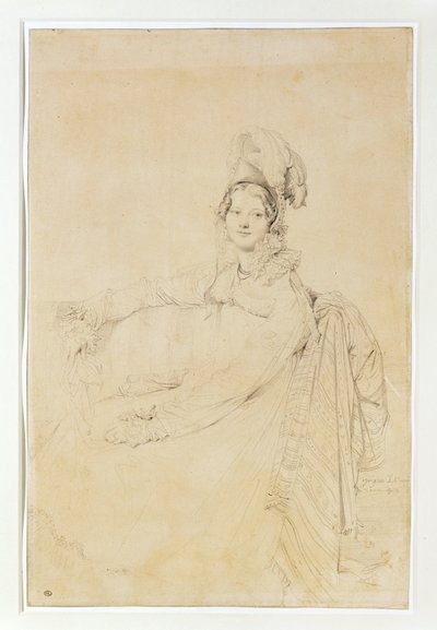 Paní Destouchesová, rozená Armande Edmee Chartonová, v době portrétu čerstvě provdaná za architekta Destouchese ... od Jean Auguste Dominique Ingres