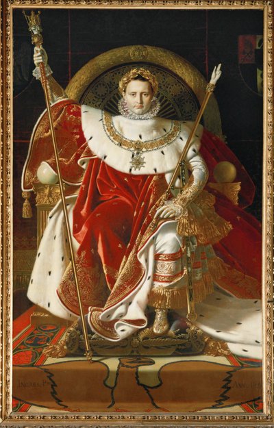 Napoleon na císařském trůnu. 1806 (olej na plátně) od Jean Auguste Dominique Ingres
