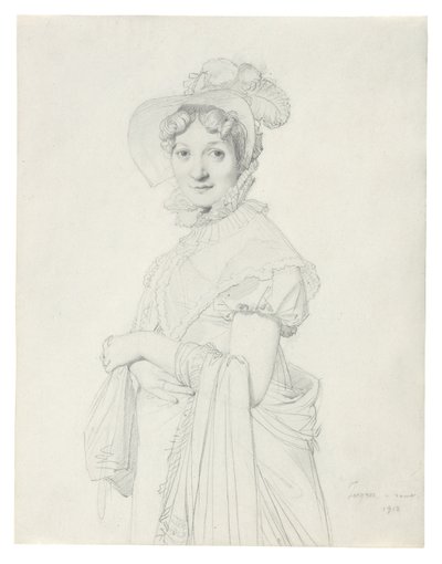 Portrét mladé ženy od Jean Auguste Dominique Ingres