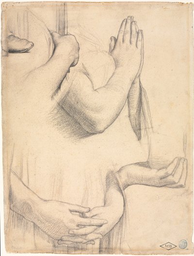 Studium rukou od Jean Auguste Dominique Ingres