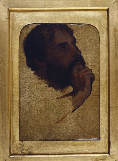 Studie hlavy starého muže pro "Ježíš mezi lékaři" od Jean Auguste Dominique Ingres
