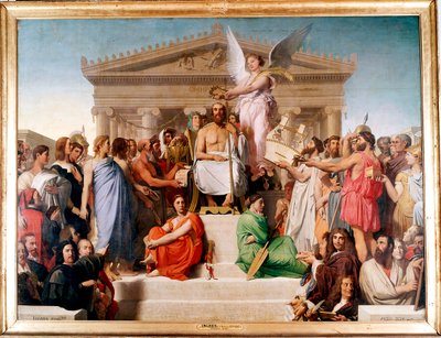 "Apoteóza Homera", 1827 od Jean Auguste Dominique Ingres