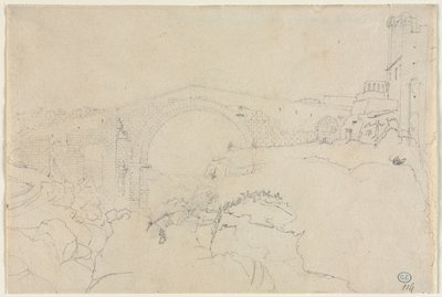Ponte dellAbbadia ve Vulci, první polovina 19. století. od Jean Auguste Dominique Ingres