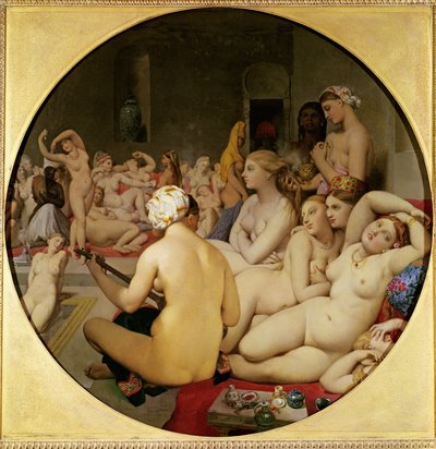 Turecké lázně od Jean Auguste Dominique Ingres