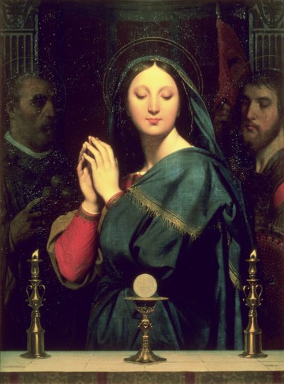 Panna s hostií, 1841 od Jean Auguste Dominique Ingres