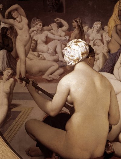 Turecké lázně, detail (1862 - Olej na dřevě) od Jean Auguste Dominique Ingres