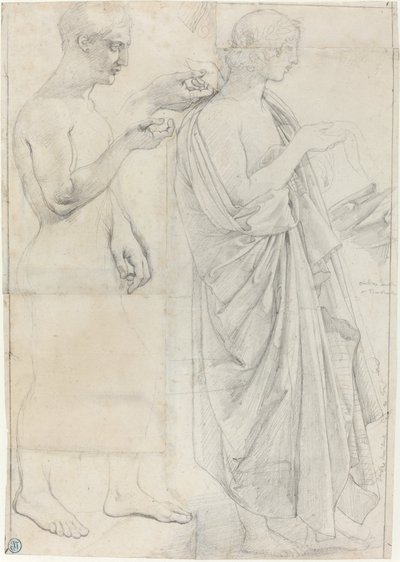 Dvě Vergiliovy studie od Jean Auguste Dominique Ingres