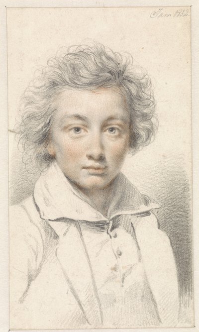 Portrét mladého muže od Jean Augustin Daiwaille