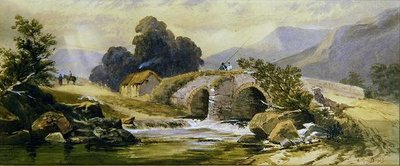 Malý most (akvarel) od Jean Baptiste Antoine Guillemet