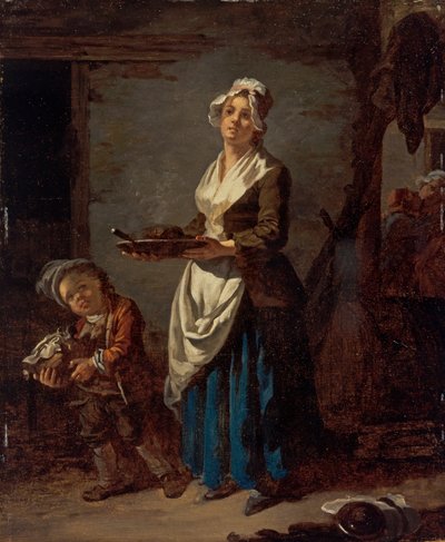 Pokojská v kuchyni a pokojská v kuchyni od Jean Baptiste (1728 1806) Charpentier