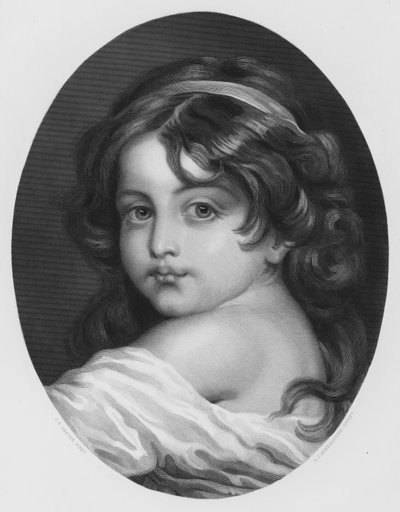 Dětství, z obrázku v královské sbírce (rytina) od Jean Baptiste (after) Greuze