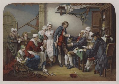 Vesnická nevěsta (barva lito) od Jean Baptiste (after) Greuze