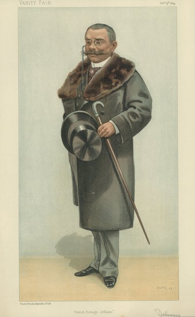 M Theophile Delcasse (barevné lito) od Jean Baptiste (after) Guth