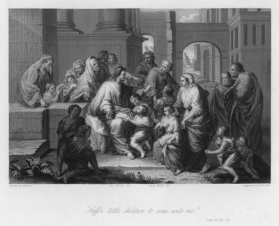 Kristus žehná malým dětem, Lukáš XVIII od Jean Baptiste (after) Jouvenet