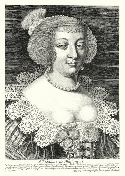Madame de Maisonfort (rytina) od Jean Baptiste Alexandre (after) Le Blond