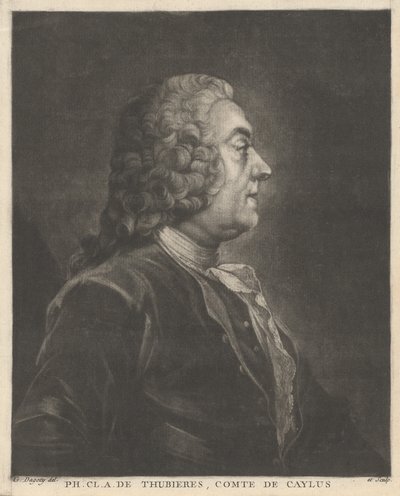 Ph. Cl. A. de Thubières, hrabě z Caylus od Jean Baptiste André Gautier Dagoty