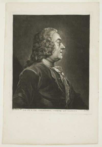 Philippe Claude Tubières, hrabě z Caylusu od Jean Baptiste Andre Gautier D
