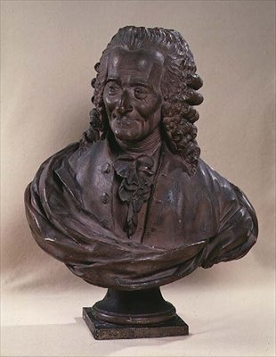 Busta Voltaira (1694-1778) od Jean Baptiste Antoine Cadet de Beaupre