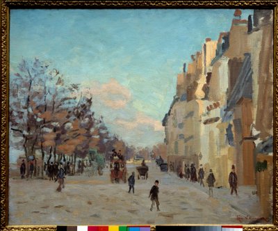 Quai de la gare v Paříži, sněhový efekt Obraz Jean baptiste armand Guillaumin (1841-1927) 19. století Sun. 0,5x0,61 m Paříž, muzeum Orsay od Jean Baptiste Armand Guillaumin