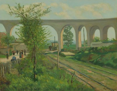 Akvadukt Arcueil u železničního přejezdu Sceaux od Jean Baptiste Armand Guillaumin