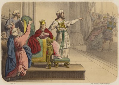 Joash prohlašuje králem od Jean Baptiste Auguste Leloir