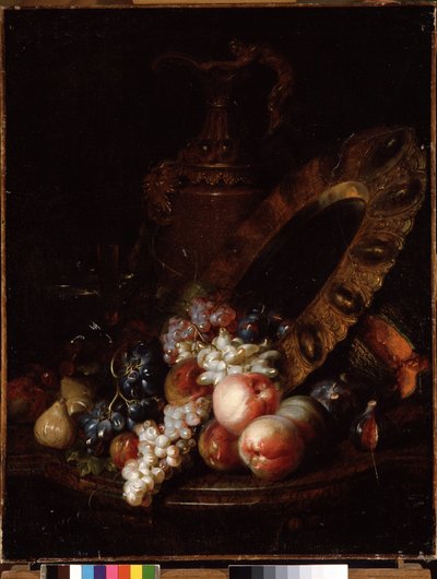 Zátiší s ovocem a vzácnými předměty (olej na plátně) od Jean Baptiste Belin de Fontenay